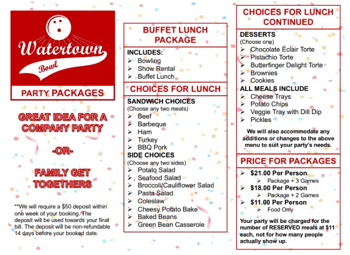 Food party package page 1